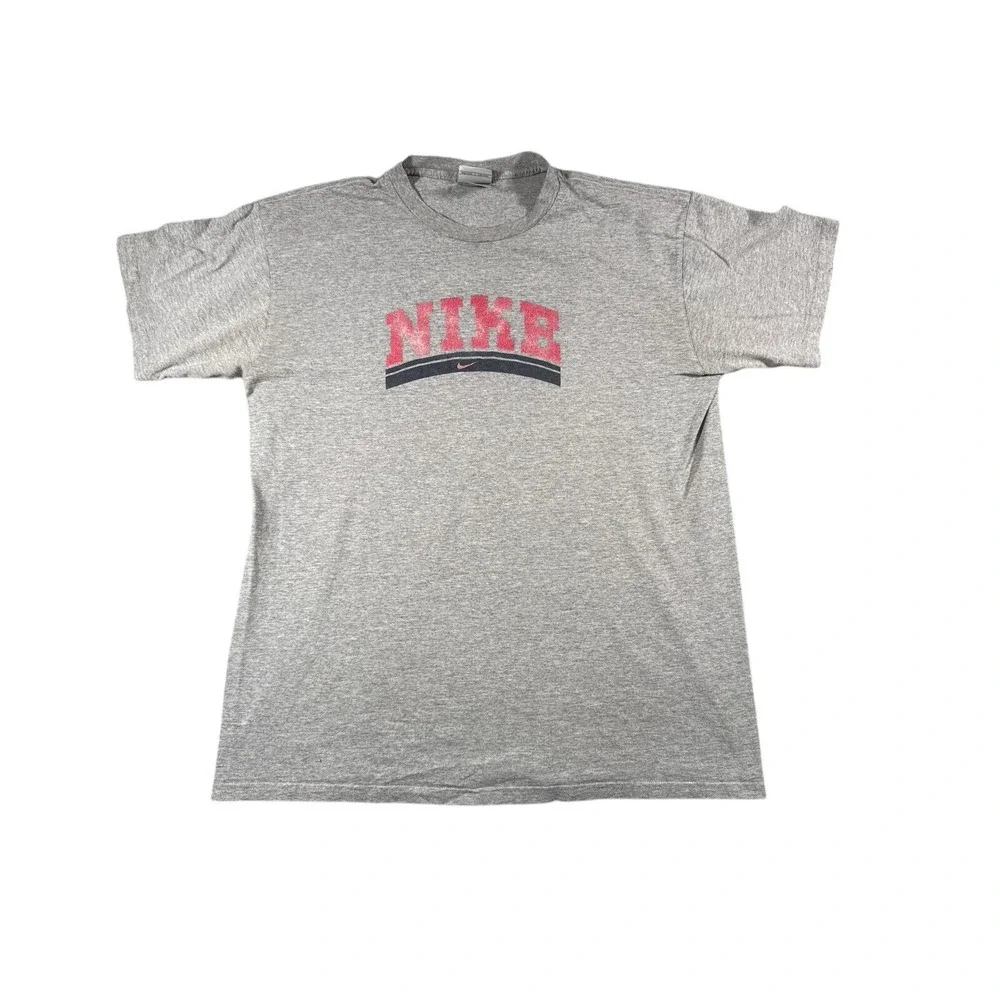 VTG Nike Shirt Mens Extra Large Blue Gray Center‎ Swoosh Essentials Gray Tag Y2K